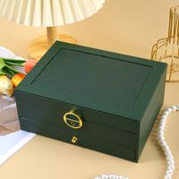 Simple Style Solid Color Pu Leather Wholesale Jewelry Boxes sku image 5