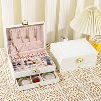 Simple Style Solid Color Pu Leather Wholesale Jewelry Boxes sku image 4