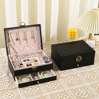 Simple Style Solid Color Pu Leather Wholesale Jewelry Boxes sku image 3