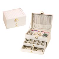Simple Style Solid Color Pu Leather Wholesale Jewelry Boxes sku image 8
