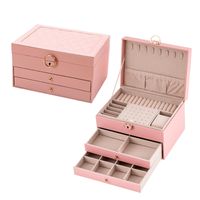 Simple Style Solid Color Pu Leather Wholesale Jewelry Boxes sku image 10