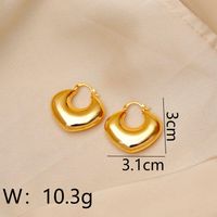 1 Pair Vintage Style Simple Style Solid Color Plating Copper 18K Gold Plated Ear Studs sku image 3