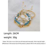 Retro Roman Style Geometric Freshwater Pearl Shell Copper Women's Bracelets 1 Piece 1 Set main image 2