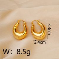 1 Pair Vintage Style Simple Style Solid Color Plating Copper 18K Gold Plated Ear Studs sku image 7