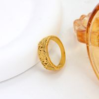 304 Stainless Steel 18K Gold Plated Simple Style Classic Style Geometric Rings main image 7