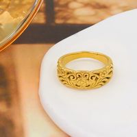304 Stainless Steel 18K Gold Plated Simple Style Classic Style Geometric Rings main image 6