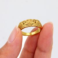 304 Stainless Steel 18K Gold Plated Simple Style Classic Style Geometric Rings main image 4