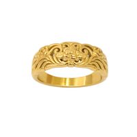 304 Stainless Steel 18K Gold Plated Simple Style Classic Style Geometric Rings sku image 1