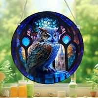 Cute Pastoral Animal Owl Arylic Pendant Artificial Decorations main image 2