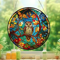 Cute Pastoral Animal Owl Arylic Pendant Artificial Decorations main image 4