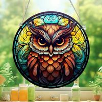 Cute Pastoral Animal Owl Arylic Pendant Artificial Decorations main image 6