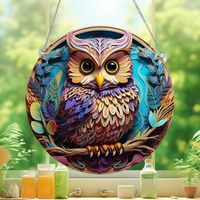 Cute Pastoral Animal Owl Arylic Pendant Artificial Decorations main image 10