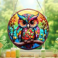 Cute Pastoral Animal Owl Arylic Pendant Artificial Decorations main image 1