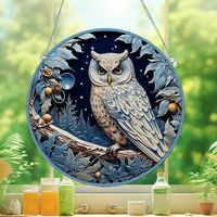 Cute Pastoral Animal Owl Arylic Pendant Artificial Decorations main image 9