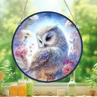 Cute Pastoral Animal Owl Arylic Pendant Artificial Decorations sku image 8
