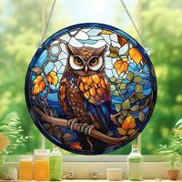 Cute Pastoral Animal Owl Arylic Pendant Artificial Decorations sku image 13