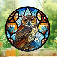 Cute Pastoral Animal Owl Arylic Pendant Artificial Decorations sku image 18