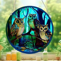 Cute Pastoral Animal Owl Arylic Pendant Artificial Decorations sku image 21