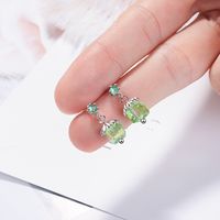1 Pair Lady Modern Style Classic Style Geometric Inlay Copper Artificial Crystal Zircon Drop Earrings main image 6