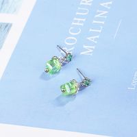 1 Pair Lady Modern Style Classic Style Geometric Inlay Copper Artificial Crystal Zircon Drop Earrings main image 7