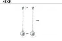 1 Pair Elegant Lady Streetwear Tassel Inlay Copper Zircon White Gold Plated Drop Earrings main image 2
