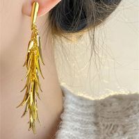 1 Pair Retro Classic Style Grain Plating Alloy Copper Gold Plated Silver Plated Drop Earrings main image 3