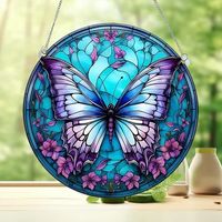 Cute Household Pastoral Butterfly Arylic Pendant Artificial Decorations sku image 11