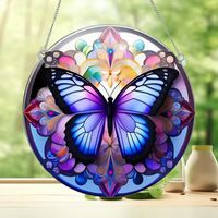 Cute Household Pastoral Butterfly Arylic Pendant Artificial Decorations sku image 13