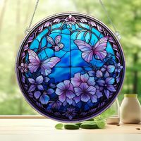 Cute Household Pastoral Butterfly Arylic Pendant Artificial Decorations sku image 14