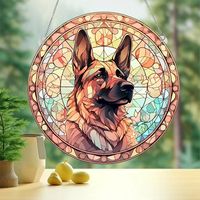 Süß Pastoral Künstlerisch Tier Hund Aryl Anhänger Künstliche Dekorationen sku image 4