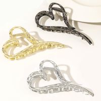 Women's IG Style Heart Shape Metal Plating Hair Claws main image 1