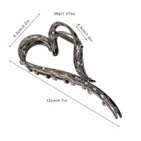 Women's IG Style Heart Shape Metal Plating Hair Claws main image 2
