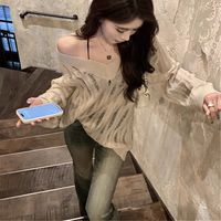 Women's Blouse Long Sleeve Sweaters & Cardigans Hollow Out Streetwear Solid Color main image 3