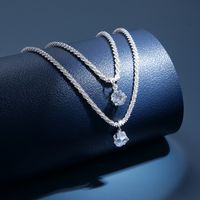 Simple Style Classic Style Solid Color Alloy Inlay Zircon Women's Layered Necklaces main image 5