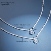 Simple Style Classic Style Solid Color Alloy Inlay Zircon Women's Layered Necklaces main image 4