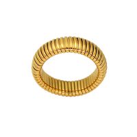 Edelstahl 304 18 Karat Vergoldet Vintage-Stil Geometrisch Ringe sku image 5