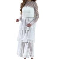 Women's Regular Dress Elegant Round Neck Long Sleeve Solid Color Maxi Long Dress Daily Date main image 2