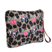 Women's Large Pu Leather Animal Flower Elegant Square Magnetic Buckle Tote Bag main image 2