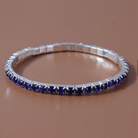 Simple Style Solid Color 302 Stainless Steel Inlay Rhinestones Women's Bracelets main image 4