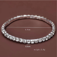 Simple Style Solid Color 302 Stainless Steel Inlay Rhinestones Women's Bracelets main image 5