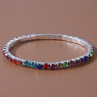 Simple Style Solid Color 302 Stainless Steel Inlay Rhinestones Women's Bracelets main image 6