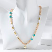 Beach Simple Style Colorful Artificial Crystal Beaded Women's Necklace main image 3