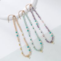 Beach Simple Style Colorful Artificial Crystal Beaded Women's Necklace main image 6