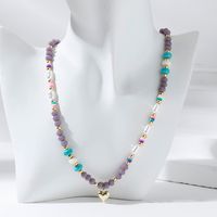 Beach Simple Style Colorful Artificial Crystal Beaded Women's Necklace main image 5