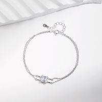 Sterling Silver Silver Plated Elegant Classic Style Plating Inlay Solid Color Zircon Bracelets main image 1