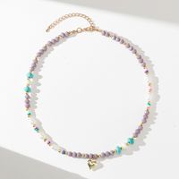 Beach Simple Style Colorful Artificial Crystal Beaded Women's Necklace sku image 2