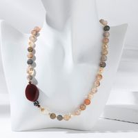 Casual Sweet Simple Style Color Block Alloy Glass Beaded Women's Necklace main image 5