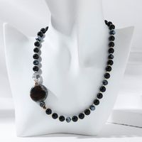 Casual Sweet Simple Style Color Block Alloy Glass Beaded Women's Necklace main image 6