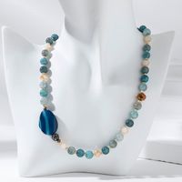 Casual Sweet Simple Style Color Block Alloy Glass Beaded Women's Necklace main image 4