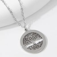 304 Stainless Steel Sweet Simple Style Color Block Pendant Necklace sku image 7